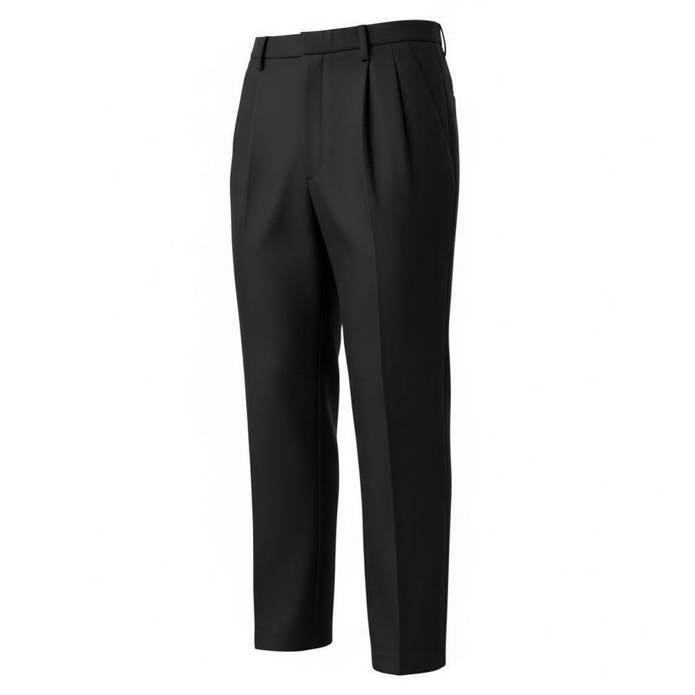 Amanda Smith 100%Wool Black Lined Pleated High Rise Pants Career Ladies 10